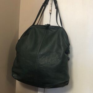Banana Republic Dark Green Leather Shoulder Bag